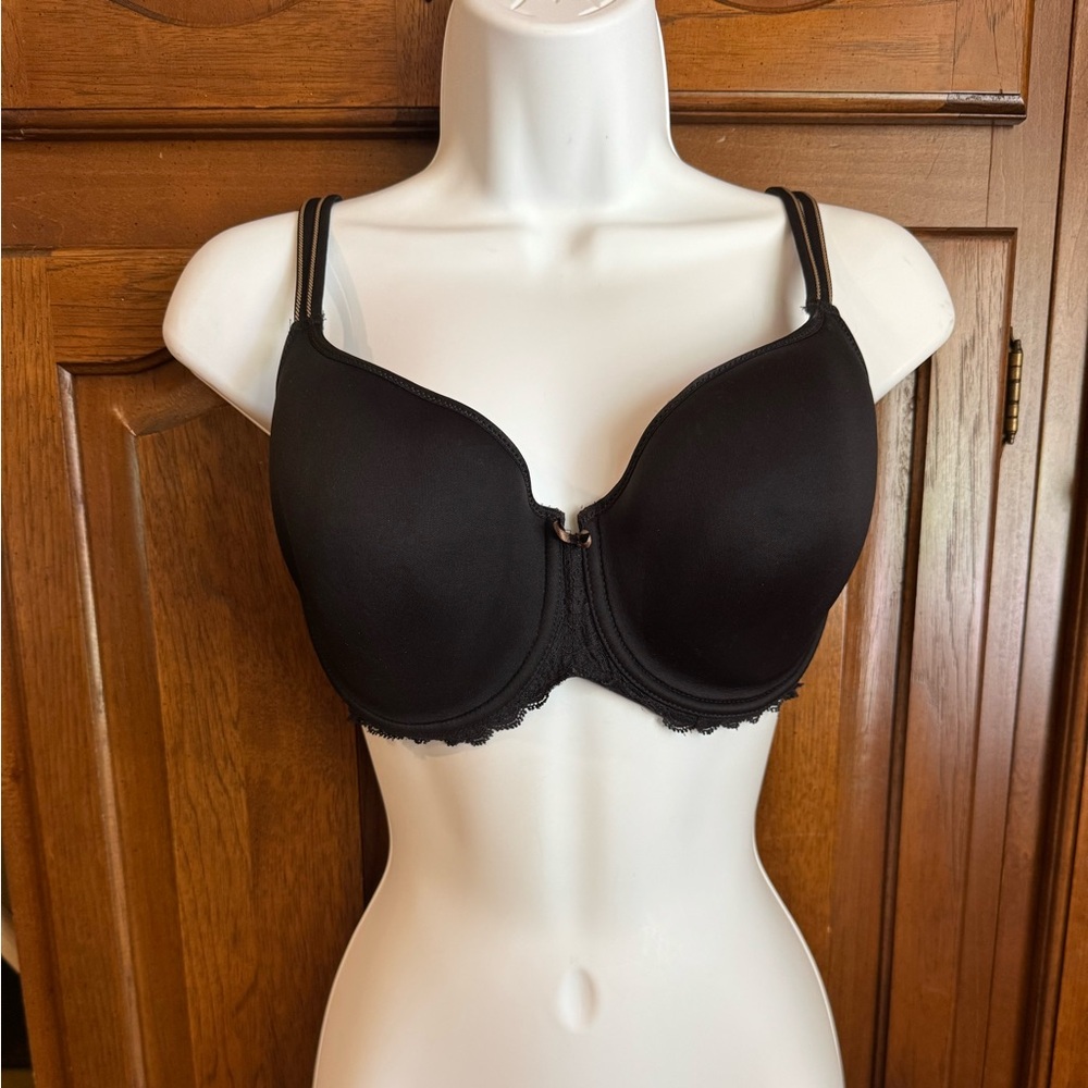 Chantelle Black Lace Trim Bra, 36DD